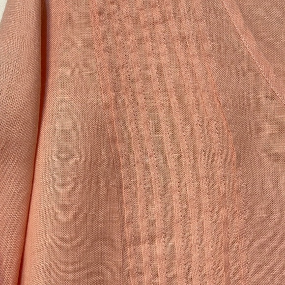 Sundance NWOT 100% linen pintuck embroidered top - Picture 5 of 7